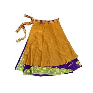 Unbranded Boho Floral Gypsy Convertible Adjustable Waist Cute Midi Skirt EUC OS